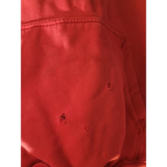 NCAA Kansas University Jayhawks Y2K Distressed Mens Pullover Hoodie Size XL - Picture 5 of 10